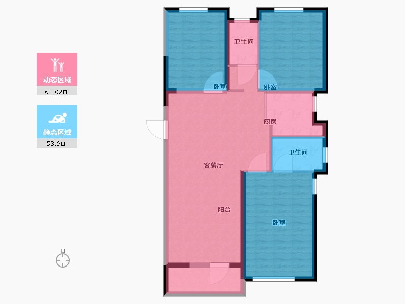 湖北省-武汉市-兰亭大境-104.17-户型库-动静分区