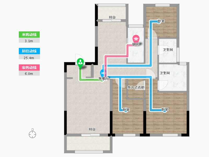 浙江省-宁波市-星悦中心-112.00-户型库-动静线