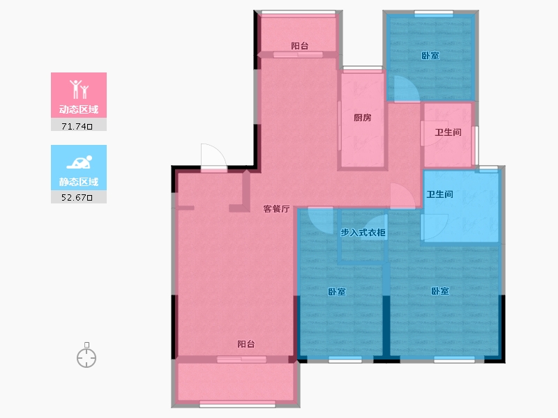 浙江省-宁波市-星悦中心-112.00-户型库-动静分区