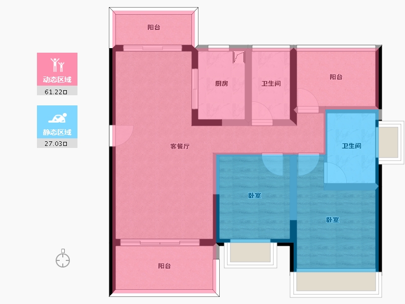 广东省-惠州市-江湾公馆二期-77.53-户型库-动静分区