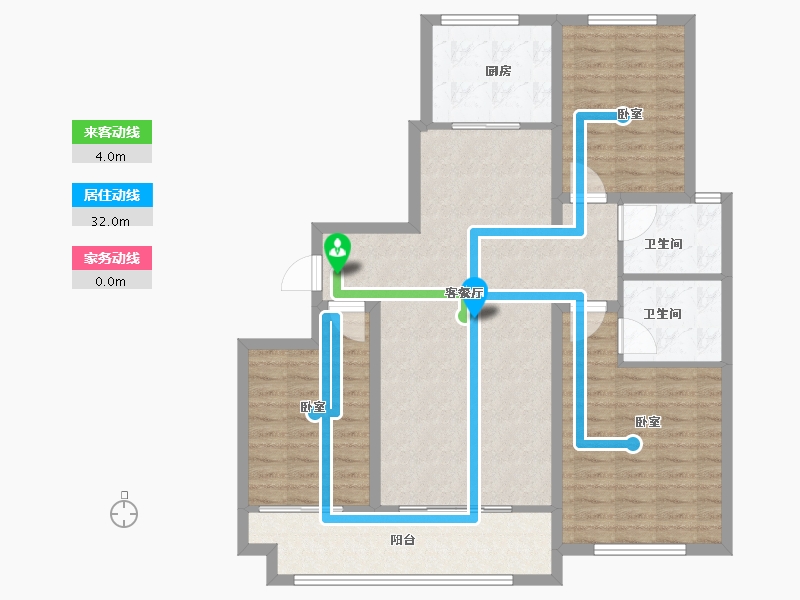 山东省-聊城市-民生冠宏智慧城-107.00-户型库-动静线