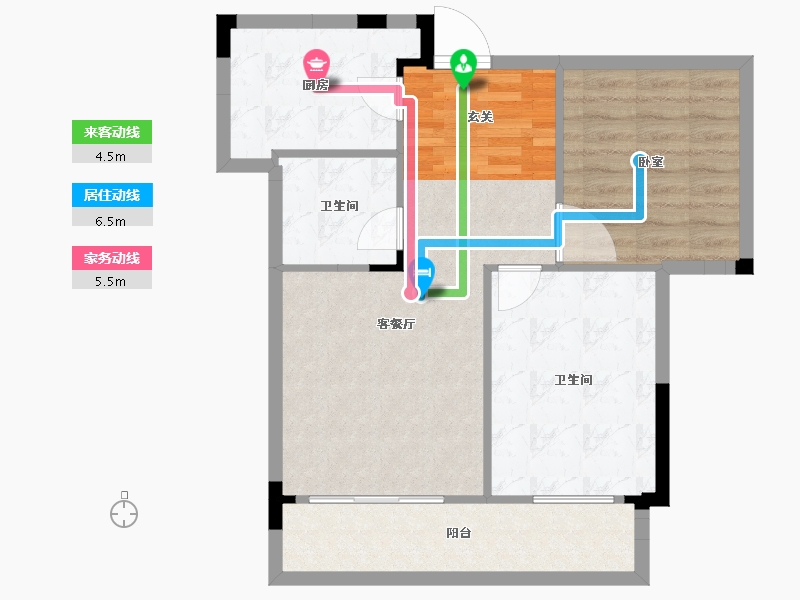 湖南省-邵阳市-魏源和谐嘉园三期-69.96-户型库-动静线