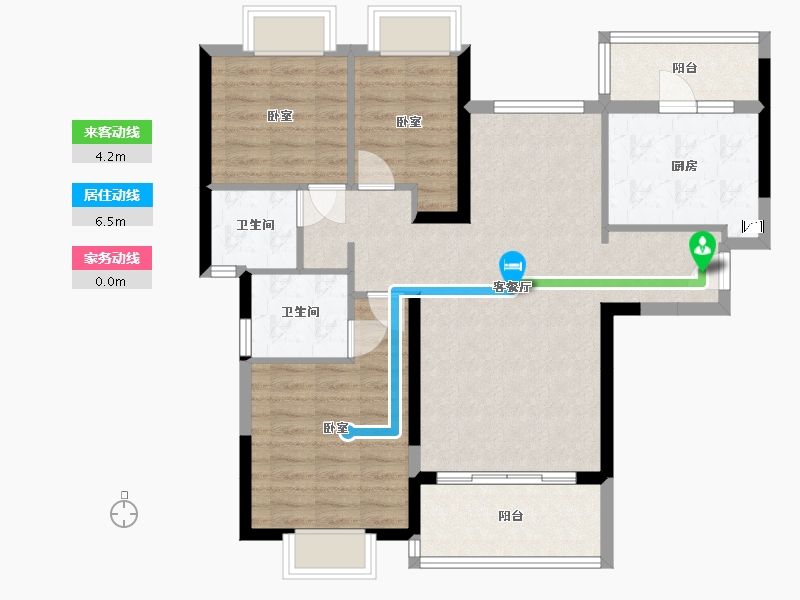 湖南省-湘潭市-湘潭恒大国际健康城-89.66-户型库-动静线