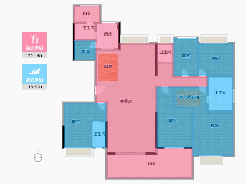 广东省-佛山市-郁南碧桂园-227.74-户型库-动静分区