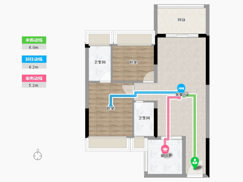 广东省-湛江市-雍豪园-71.32-户型库-动静线