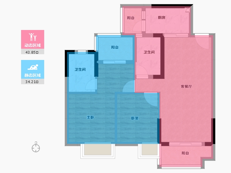 广东省-佛山市-奥园公园一号-69.00-户型库-动静分区