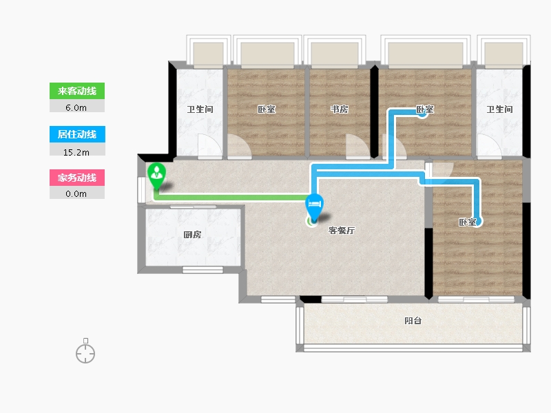 广东省-佛山市-碧桂园翡翠郡-89.49-户型库-动静线