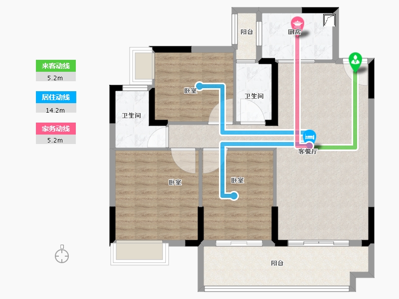 广东省-佛山市-奥园公园一号-101.01-户型库-动静线