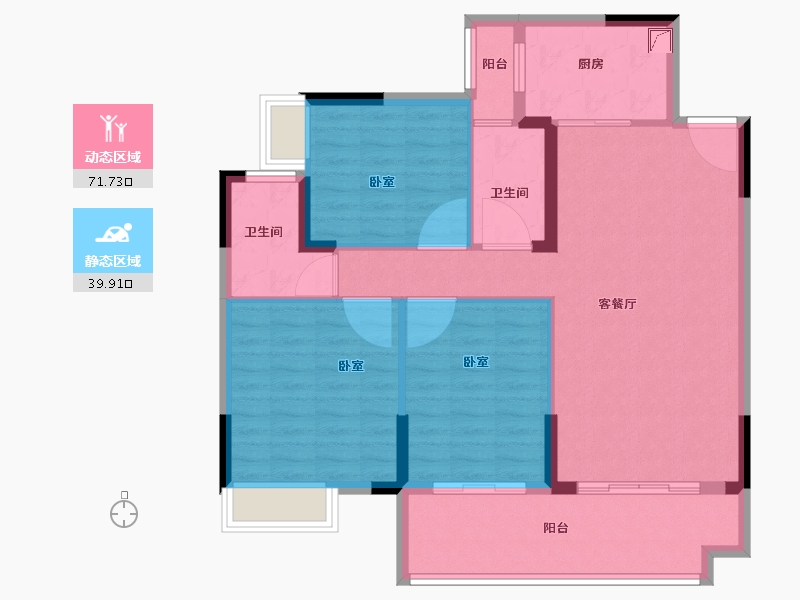 广东省-佛山市-奥园公园一号-101.01-户型库-动静分区