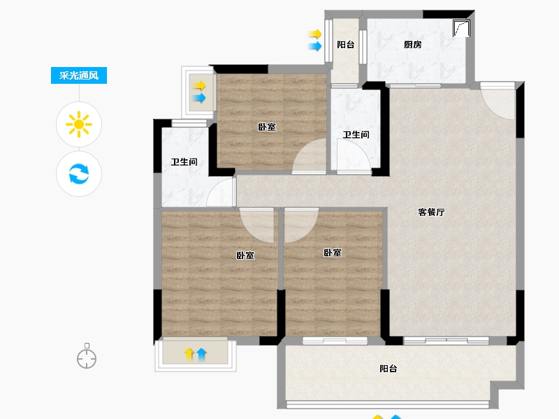 广东省-佛山市-奥园公园一号-101.01-户型库-采光通风