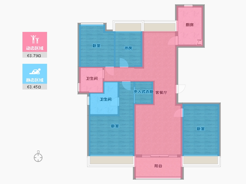 湖北省-武汉市-华发中城荟中央首府-114.00-户型库-动静分区