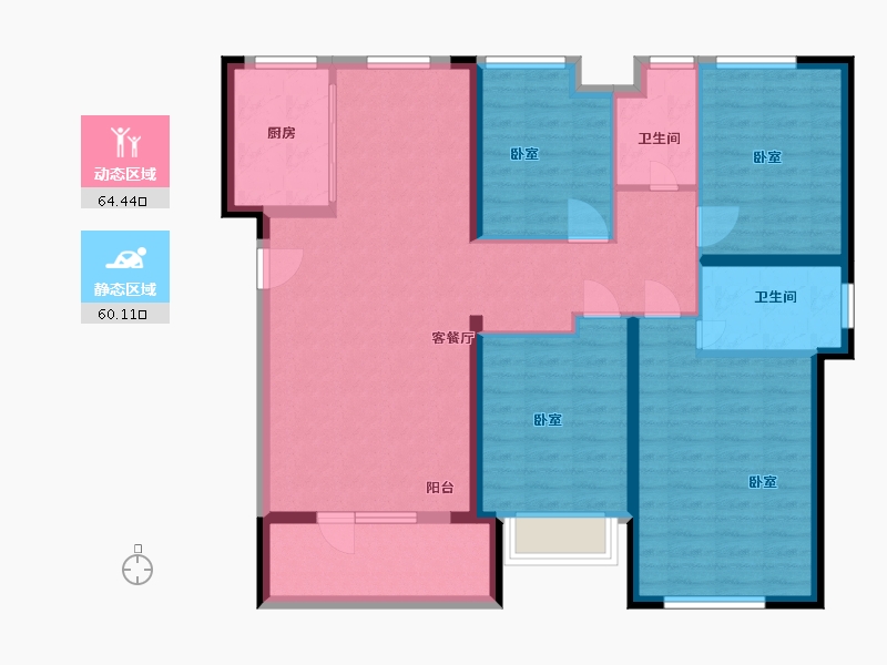 湖北省-武汉市-兰亭大境-112.00-户型库-动静分区