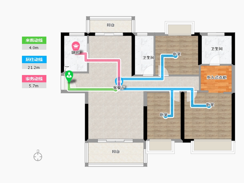 广东省-江门市-方圆月岛首府-96.65-户型库-动静线