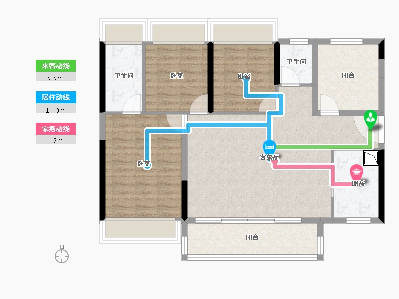 广东省-广州市-广佛里智慧慢城-91.38-户型库-动静线