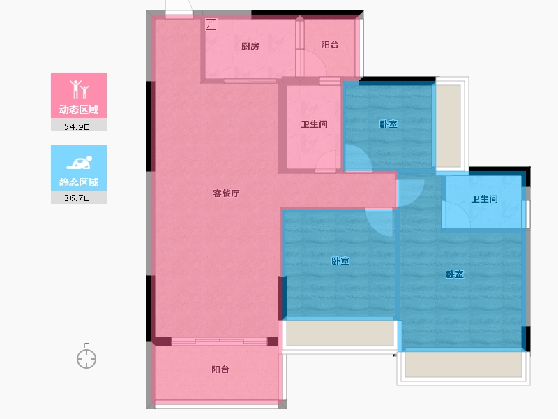 广东省-江门市-开平国汇豪庭-82.26-户型库-动静分区