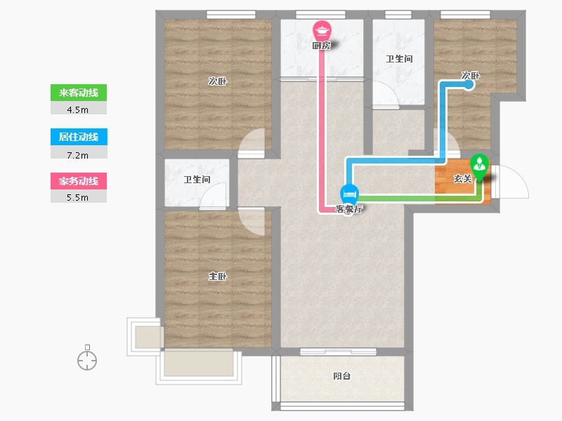 山东省-枣庄市-澜悦龙城-84.02-户型库-动静线