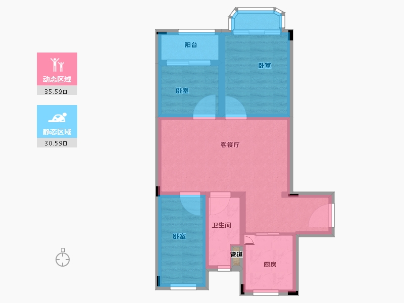 广东省-广州市-实地•紫薇公馆-58.00-户型库-动静分区