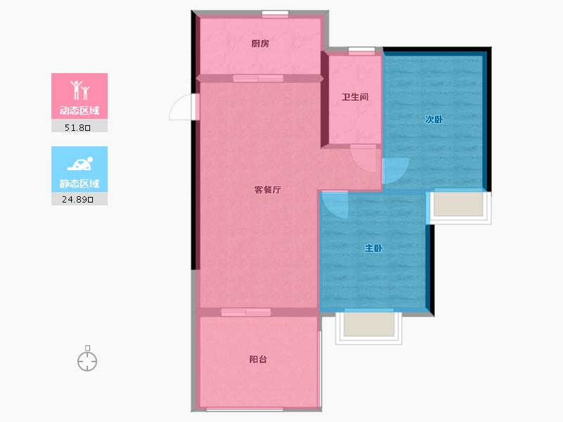 广东省-惠州市-富力湾-69.59-户型库-动静分区