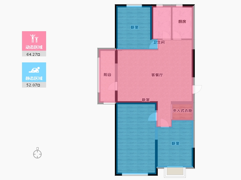 湖北省-武汉市-兰亭大境-105.13-户型库-动静分区