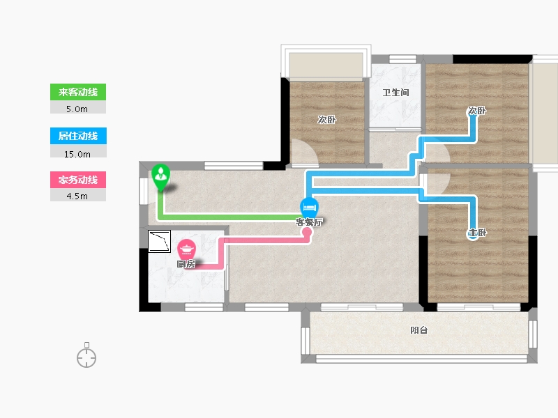 贵州省-贵阳市-碧桂园·印象花溪-69.42-户型库-动静线