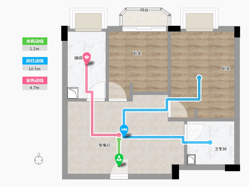 广东省-广州市-实地•紫薇公馆-50.00-户型库-动静线