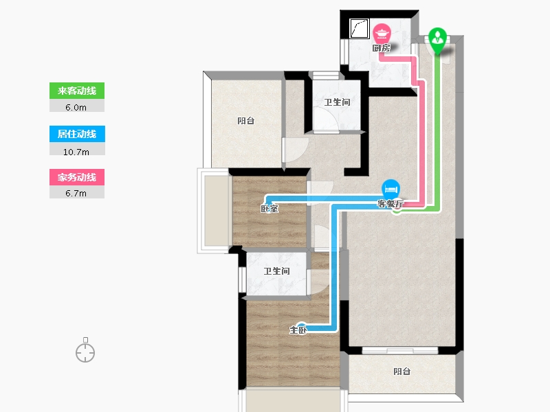 广东省-惠州市-中交香颂花园-66.31-户型库-动静线