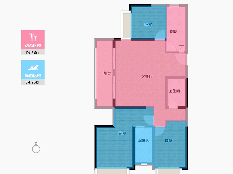 湖北省-荆州市-保利堂悦-111.00-户型库-动静分区