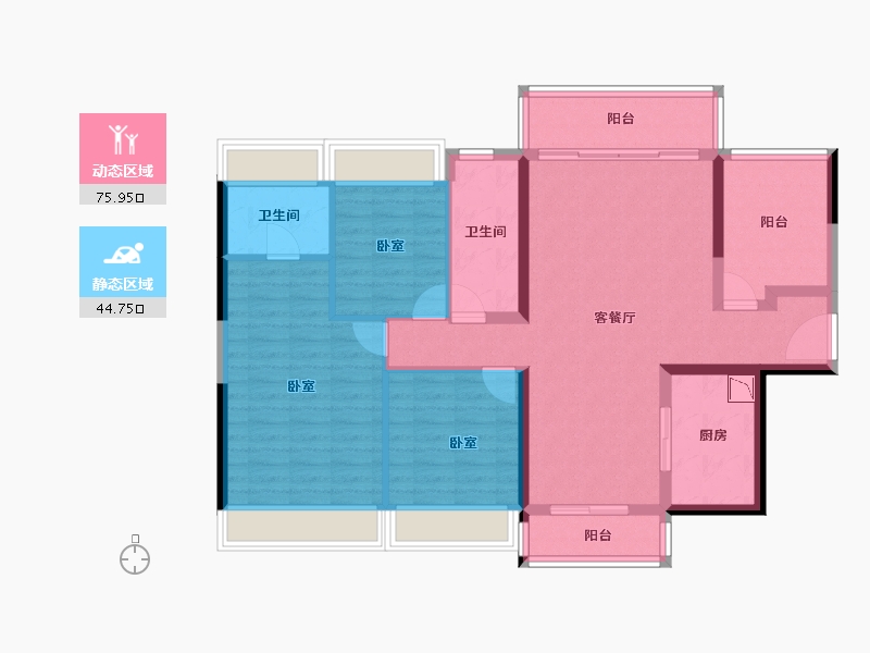 广东省-广州市-广佛里智慧慢城-108.16-户型库-动静分区