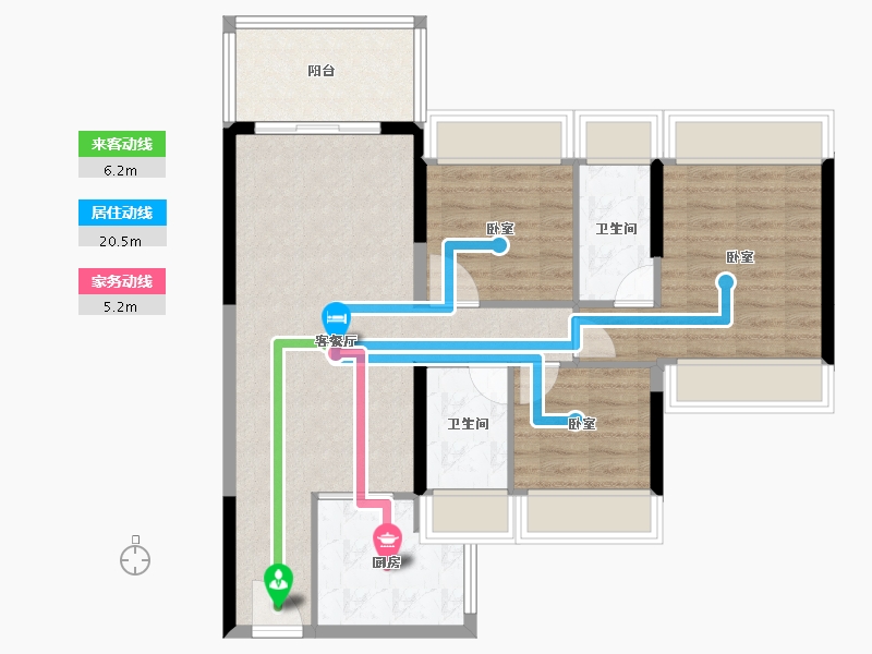 广东省-湛江市-雍豪园-84.02-户型库-动静线