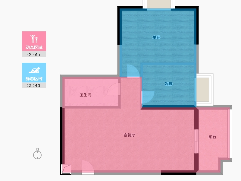 广东省-惠州市-富力湾-58.00-户型库-动静分区