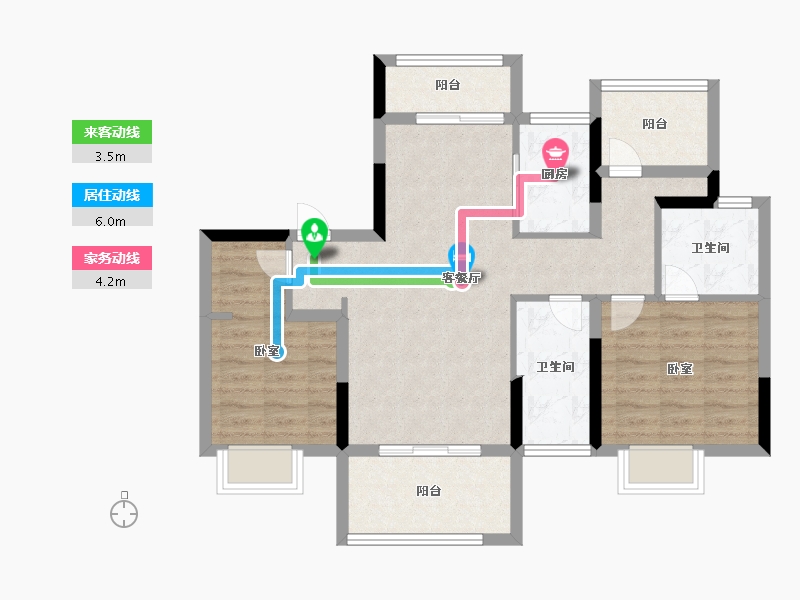 广东省-惠州市-金科蓝山府-78.00-户型库-动静线