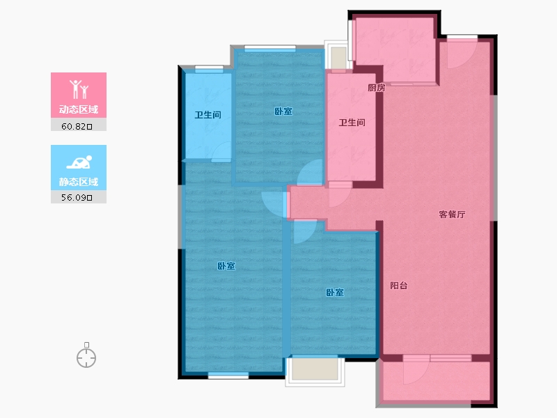 湖北省-武汉市-兰亭大境-105.39-户型库-动静分区