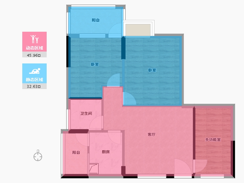 广东省-湛江市-建实碧绿花园-70.24-户型库-动静分区