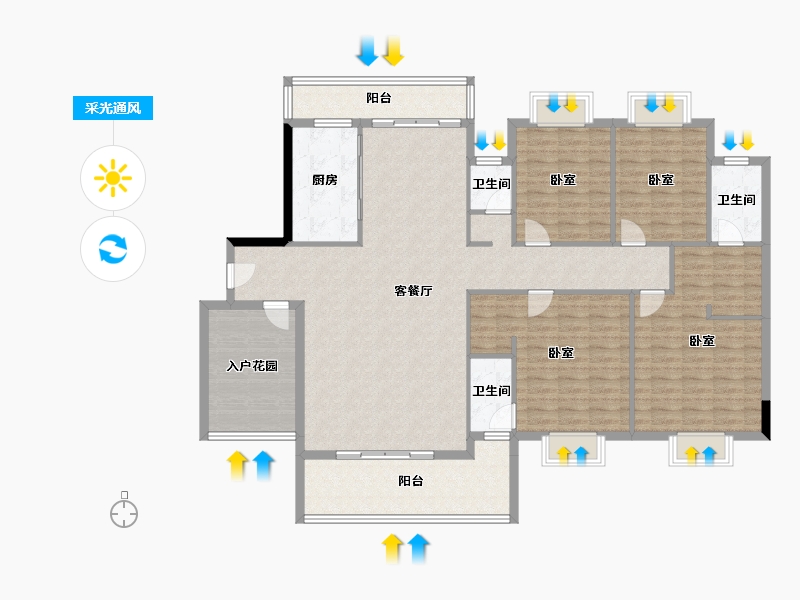 广东省-惠州市-惠福家园-166.83-户型库-采光通风