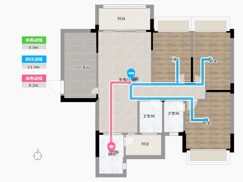 湖南省-邵阳市-宝庆府邸和园-90.00-户型库-动静线