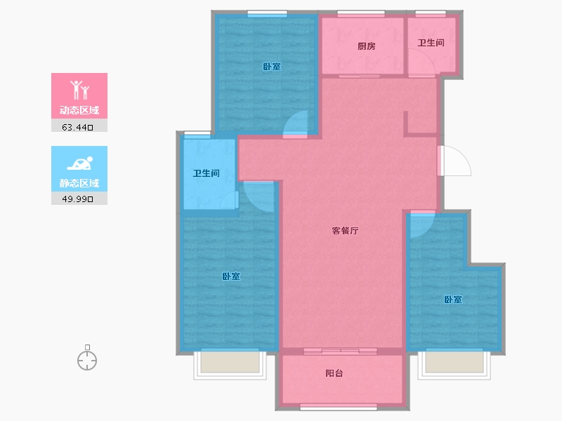 山东省-聊城市-水韵华城·东苑-102.00-户型库-动静分区