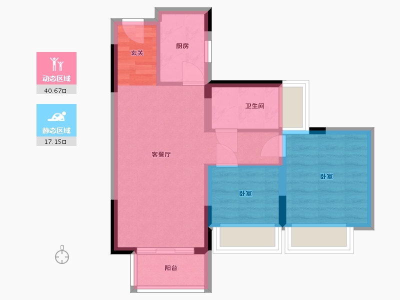 湖南省-岳阳市-岳阳未名府-51.08-户型库-动静分区