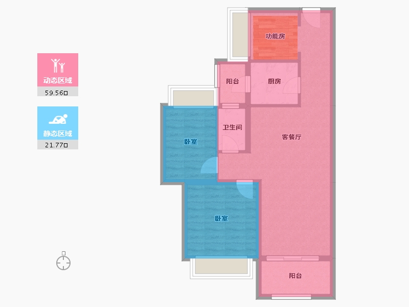 广东省-珠海市-润颐居-72.51-户型库-动静分区