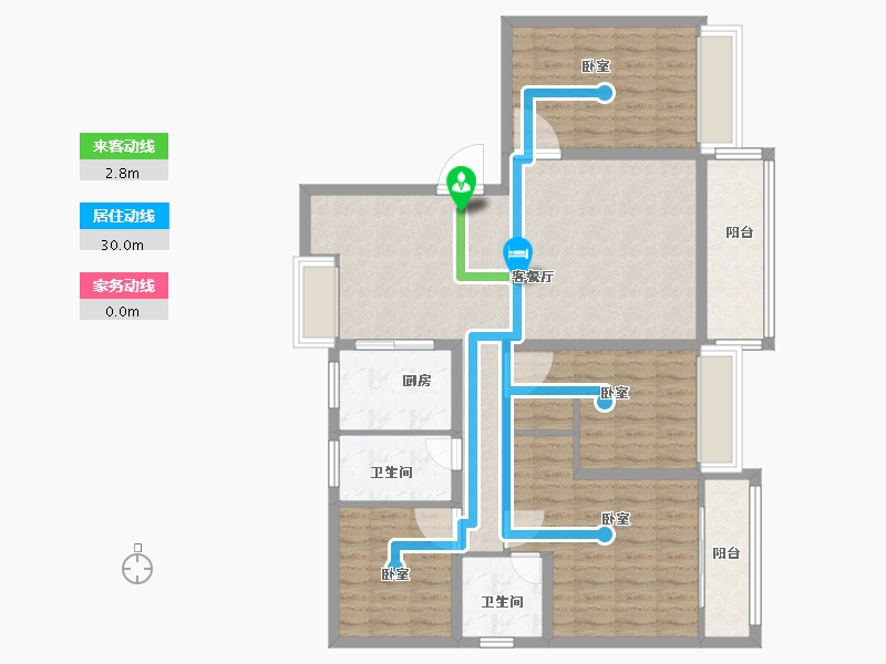 广东省-珠海市-碧桂园·濠月湾-110.00-户型库-动静线