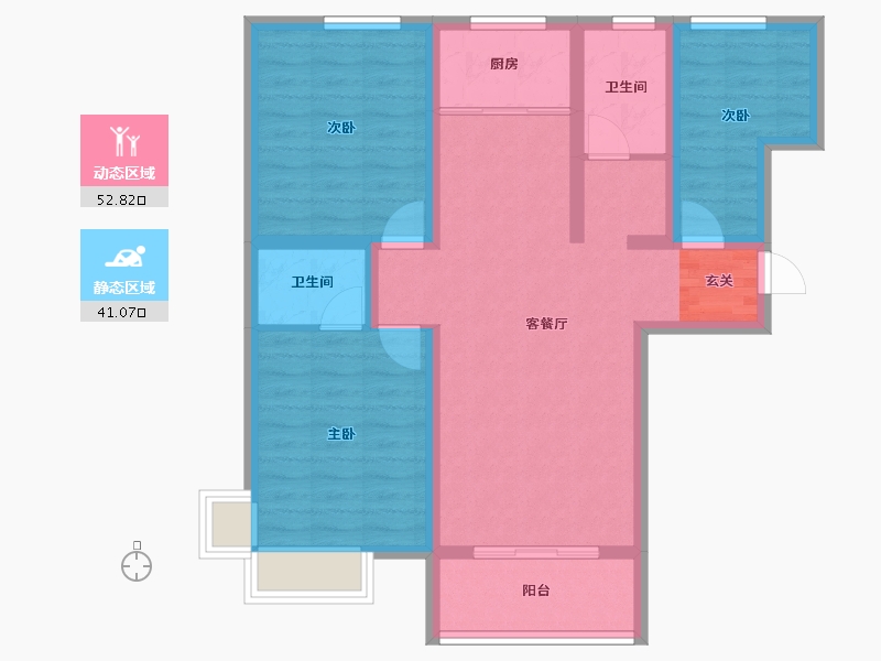 山东省-枣庄市-澜悦龙城-83.09-户型库-动静分区