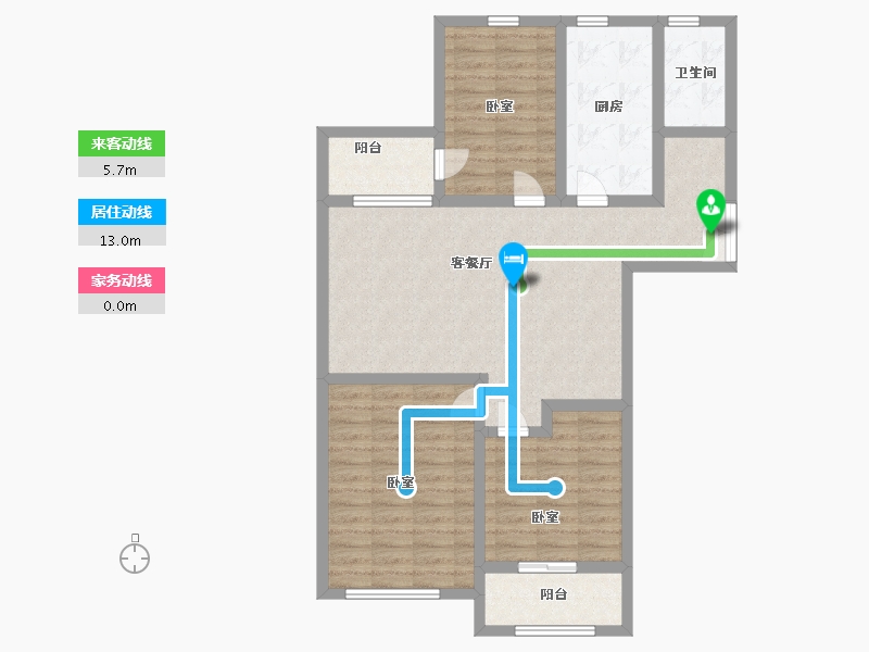 江苏省-徐州市-宏利达金水湾-94.00-户型库-动静线