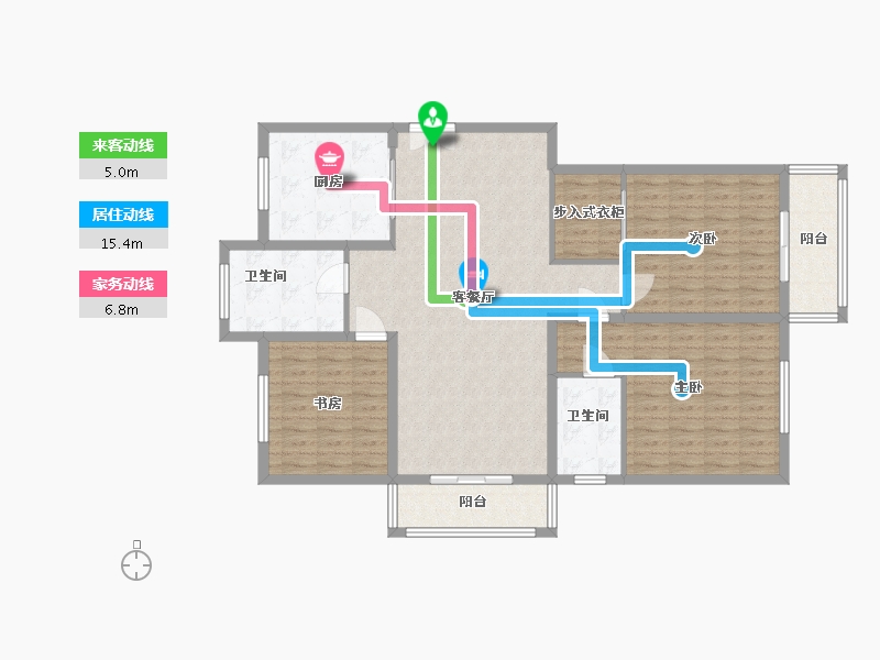 浙江省-绍兴市-中地镜水湾-129.00-户型库-动静线