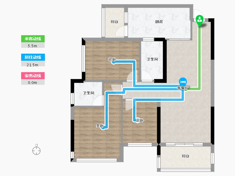 贵州省-贵阳市-春樘府-92.85-户型库-动静线