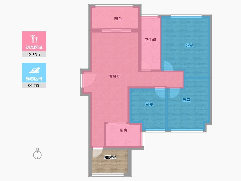 广东省-湛江市-铭鹏紫荆府-69.00-户型库-动静分区