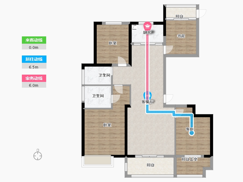 浙江省-宁波市-余姚中梁首府-107.00-户型库-动静线