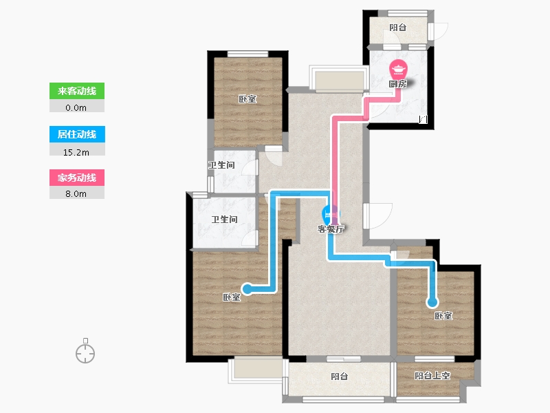 浙江省-宁波市-余姚中梁首府-98.00-户型库-动静线