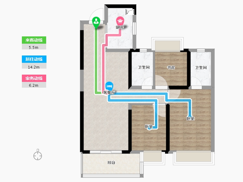 湖北省-荆州市-保利堂悦-81.13-户型库-动静线