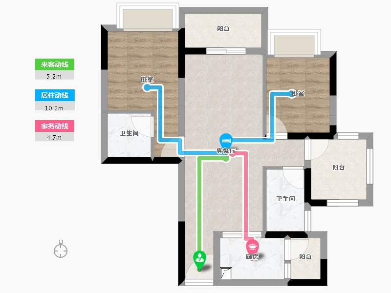 广东省-湛江市-湛江爱琴海国际广场-62.57-户型库-动静线