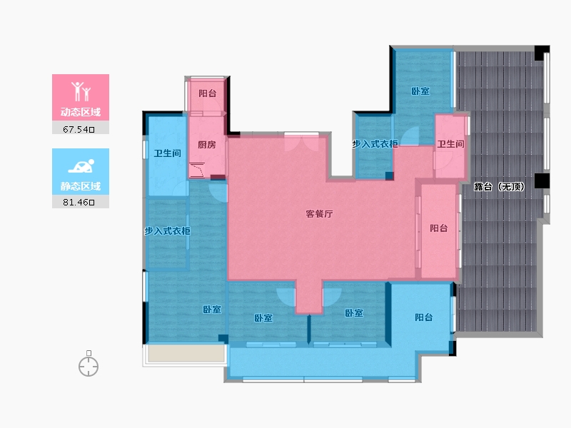 广东省-广州市-天健云山府-176.24-户型库-动静分区