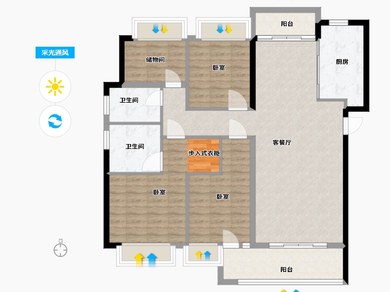 湖北省-武汉市-融侨滨江城-112.19-户型库-采光通风